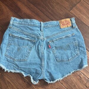 Levi's Women's Light Blue Denim Cutoff Shorts with Frayed Hem